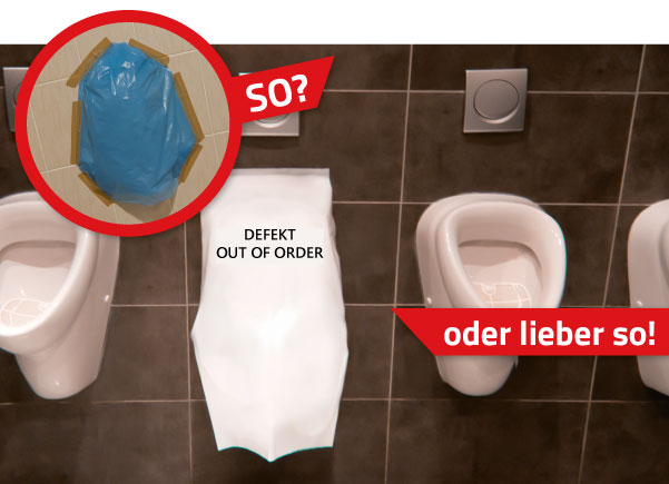 BeWo Urinalabdeckungen sehen einfach besser aus!